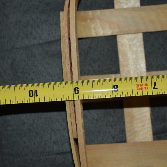 Set of Two Small Wood Tobacco Basket Rustic Country Cottage Farmhouse Decor - Picture 9 of 10